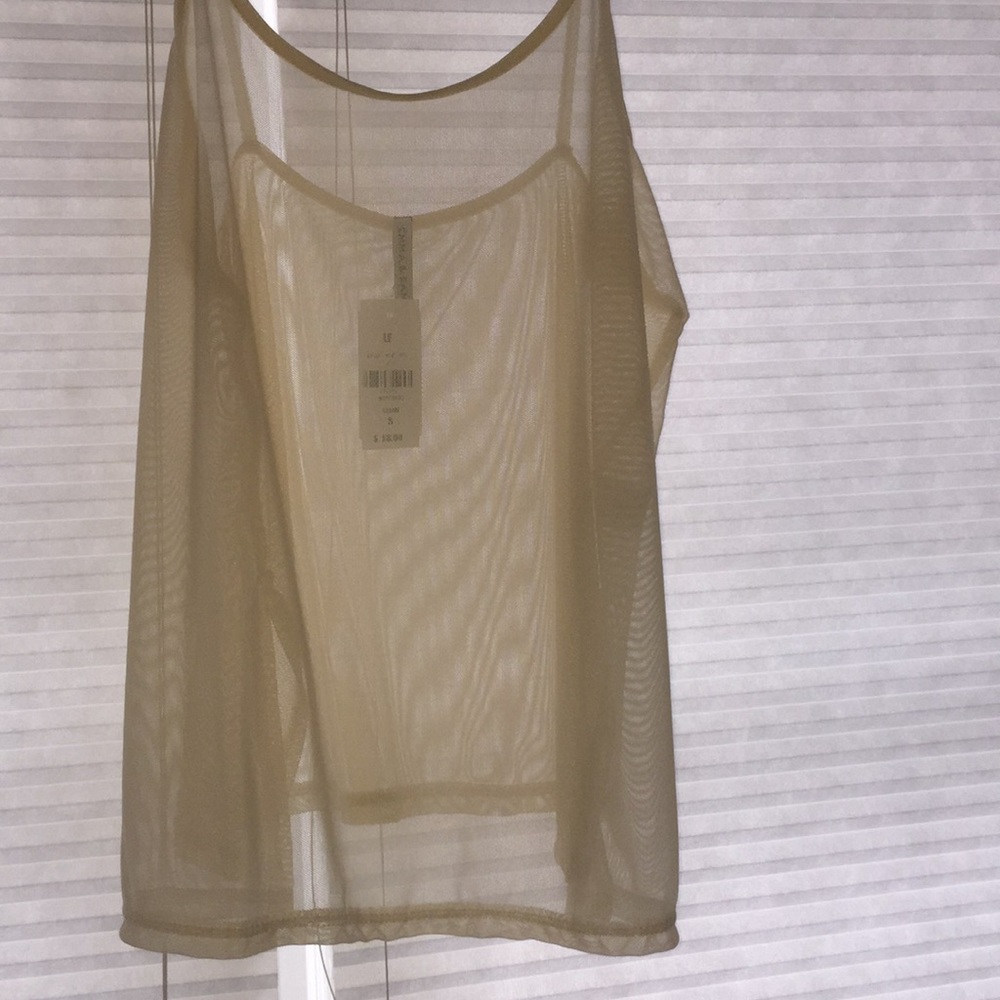 NWT LF cream mesh tank